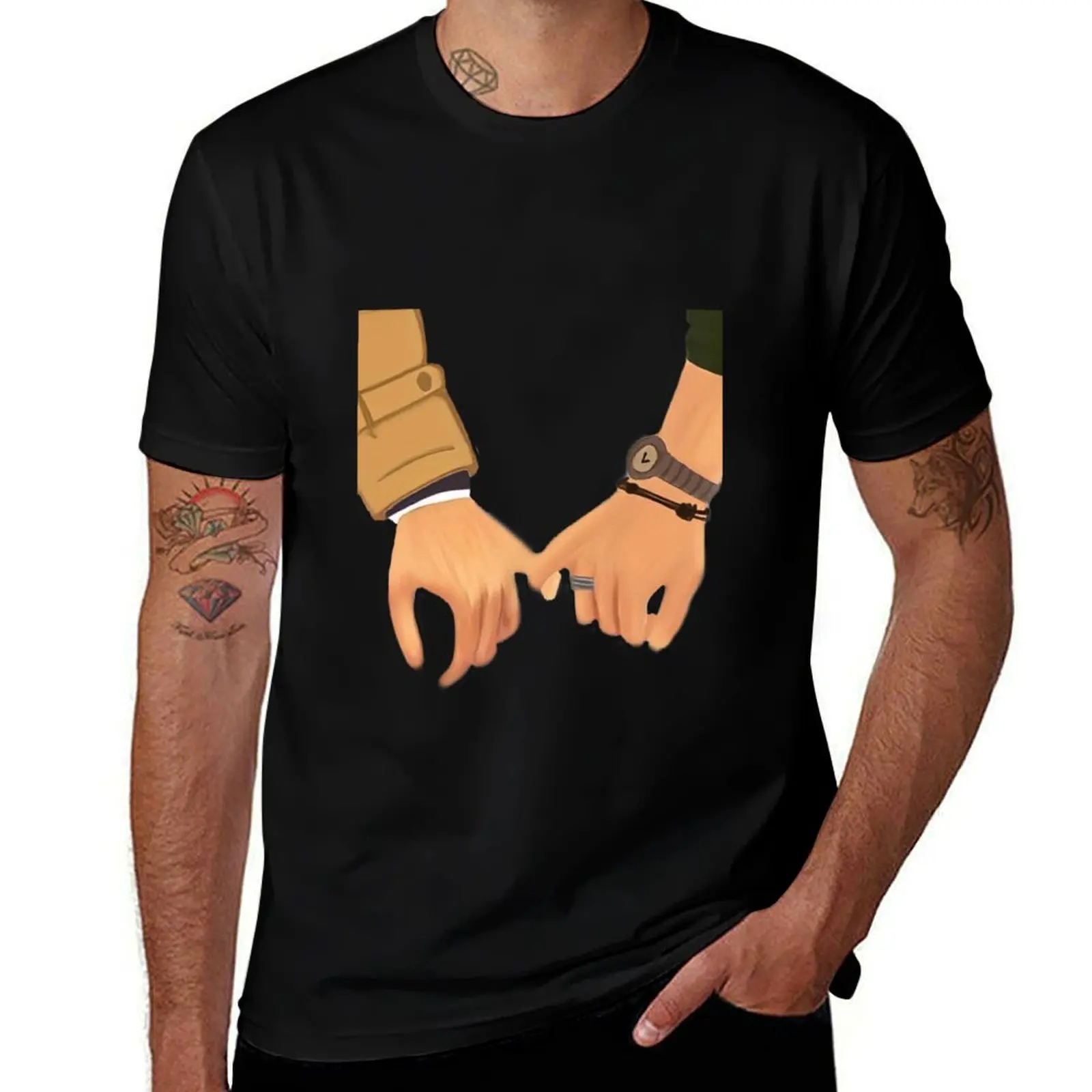 

Destiel Pinkies T-Shirt Work Utility Short Sleeve Shirt