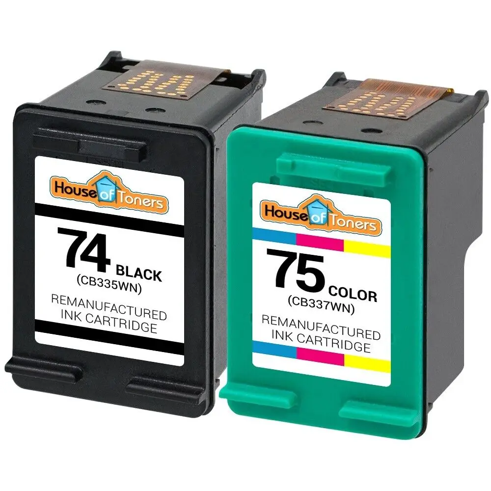 2PK HP 74 CB335W & 75 CB337W Photosmart C4200 C4280 C4300 C4380 C4400 C4450