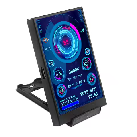 Computer Sub Screen 3.5 Inch IPS Type-C Screen 480*320 Secondary Screen CPU GPU RAM HDD USB Monitor Freely AIDA64 Display