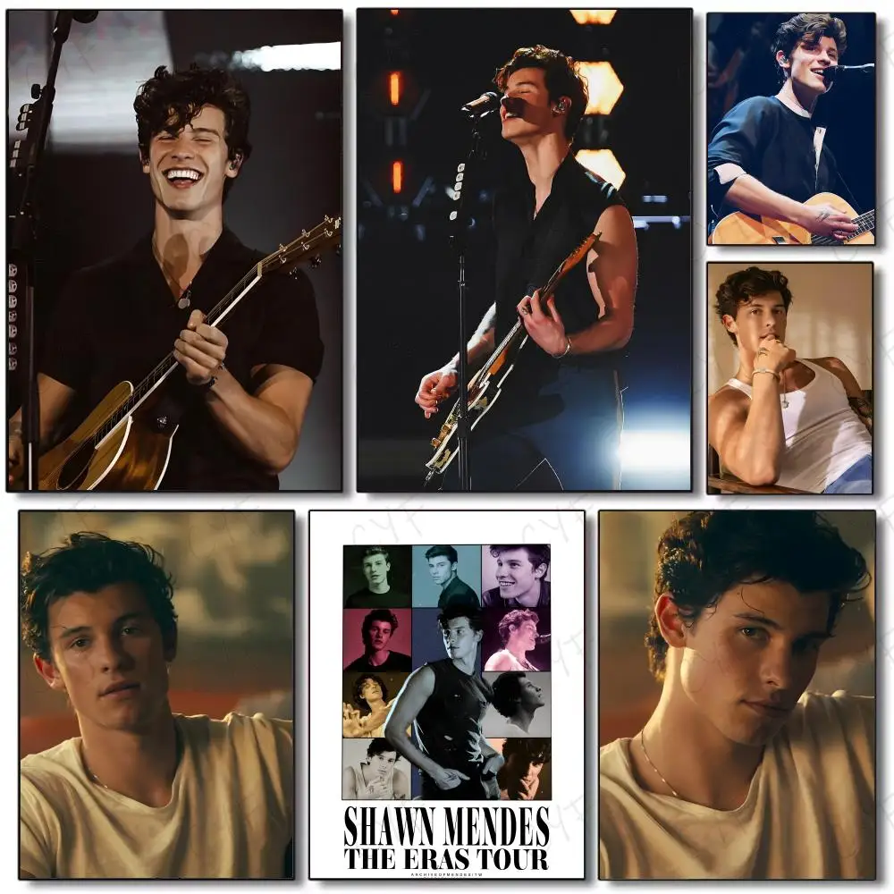 S-Shawn Mendes Poster Poster Painting Wall Art Mural for Living Room Home Decor and Gifts