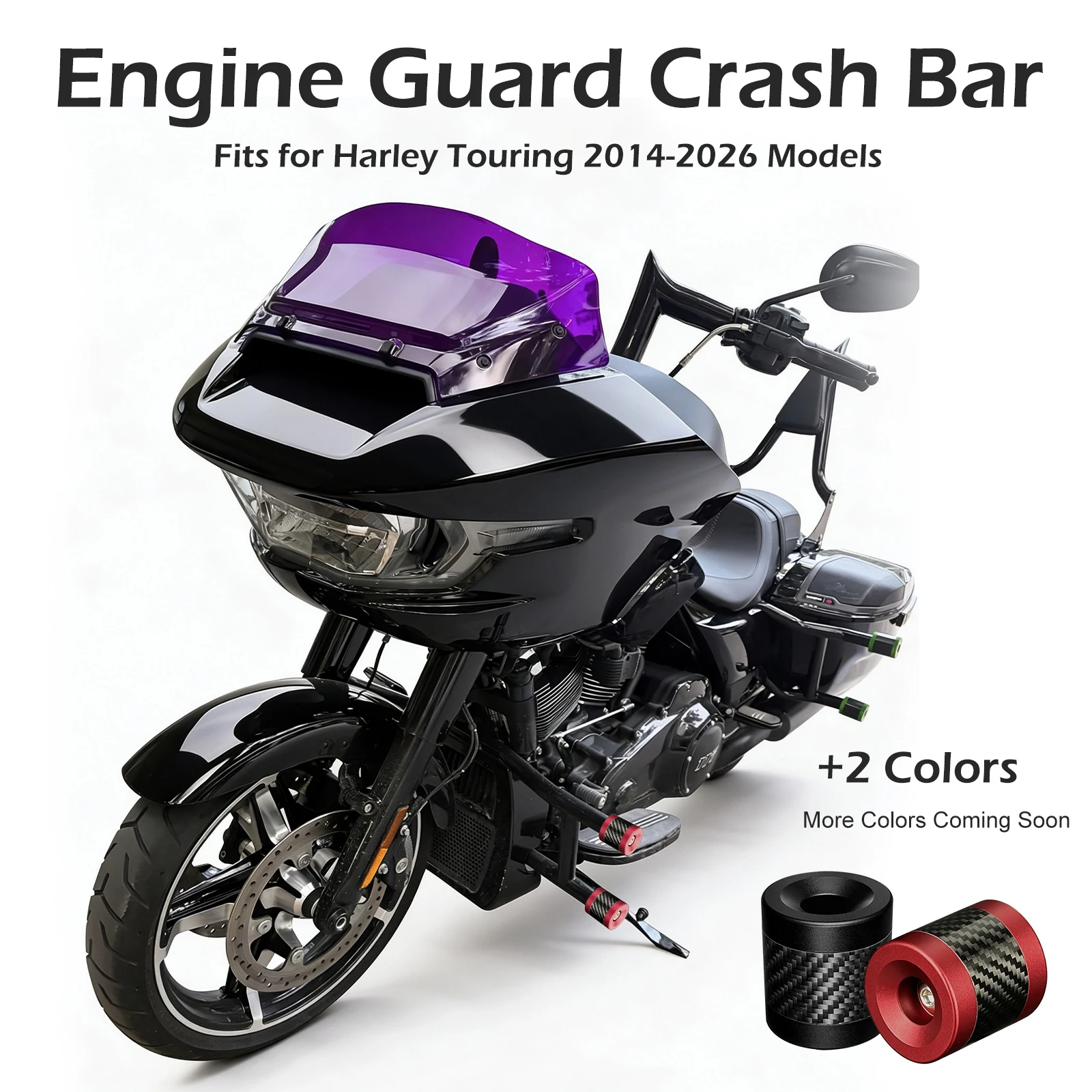 GZICMA Engine Guard Crash Bar Fits for Harley Touring 2014-2026 Models