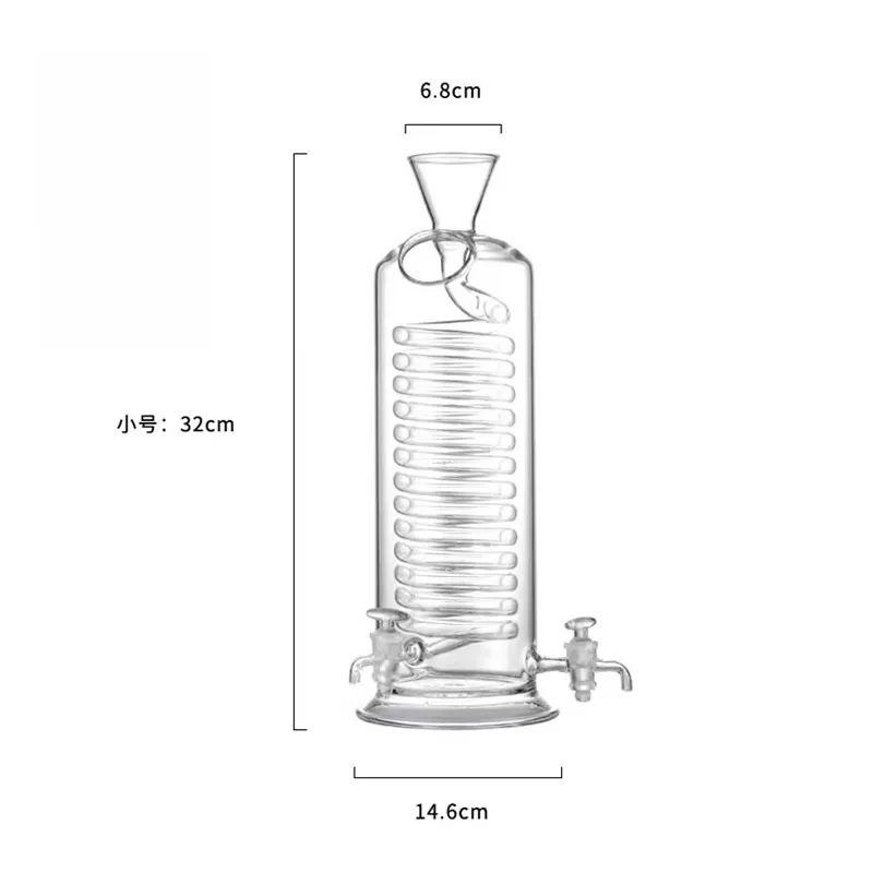 for Quick Cold Brew Glass Tube Ice Brewed Coffee Maker Summer Iced Tea Pot Filter Bottle