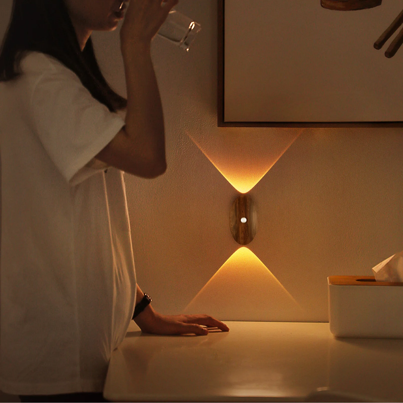 

Modern Charging Stair Wall Light Human Induction Led Wireless Drill-free Wireless Wall Light for Living Room Bedroom