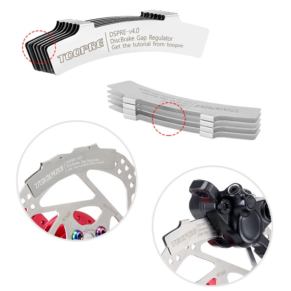1 Pair Bicycle Hydraulic Disc Brake Pad Alignment Tool For Aligning Pads Brake Disc Gap Adjuster Stainless Steel