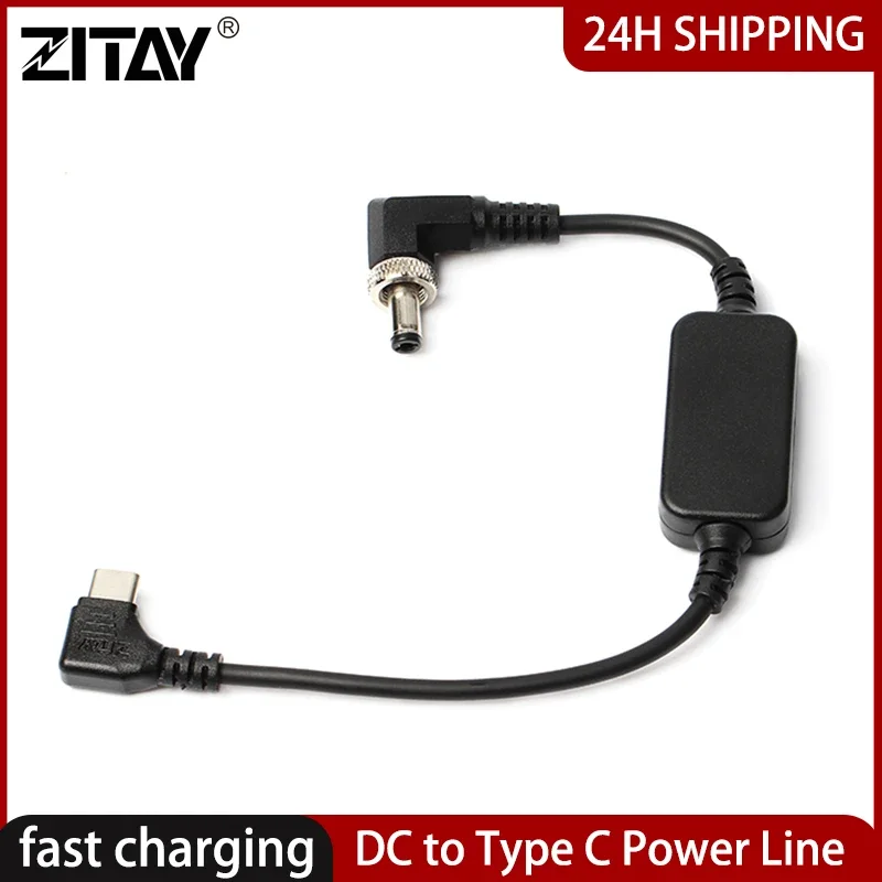 ZITAY DC to Type C Fast Charger DC Male 5.5X2.5mm Power Jack Extension Charge Cable Charging Cord Adapter for SLR Camera