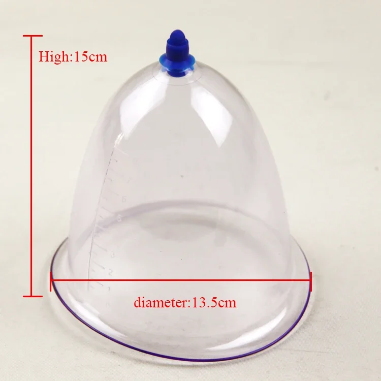 2 Pieces Chinese Vacuum Set Cupping Massage New Enlarge Breast Cupping for Female Breast Massager Female Cupping 13.5cm