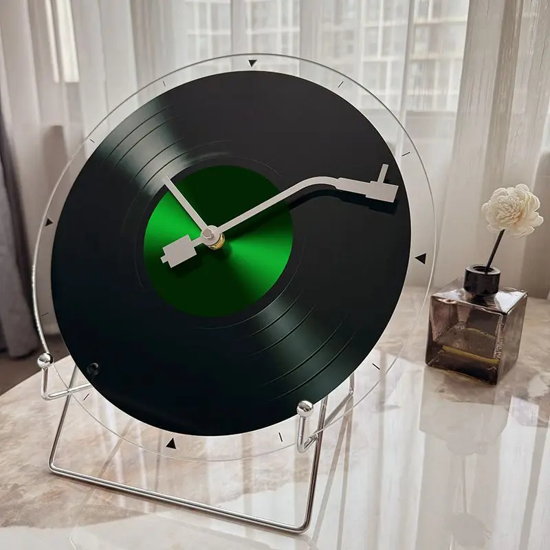 Original Vinyl Record Wall Clock Modern Minimalist Design Glass Material Wall Clock