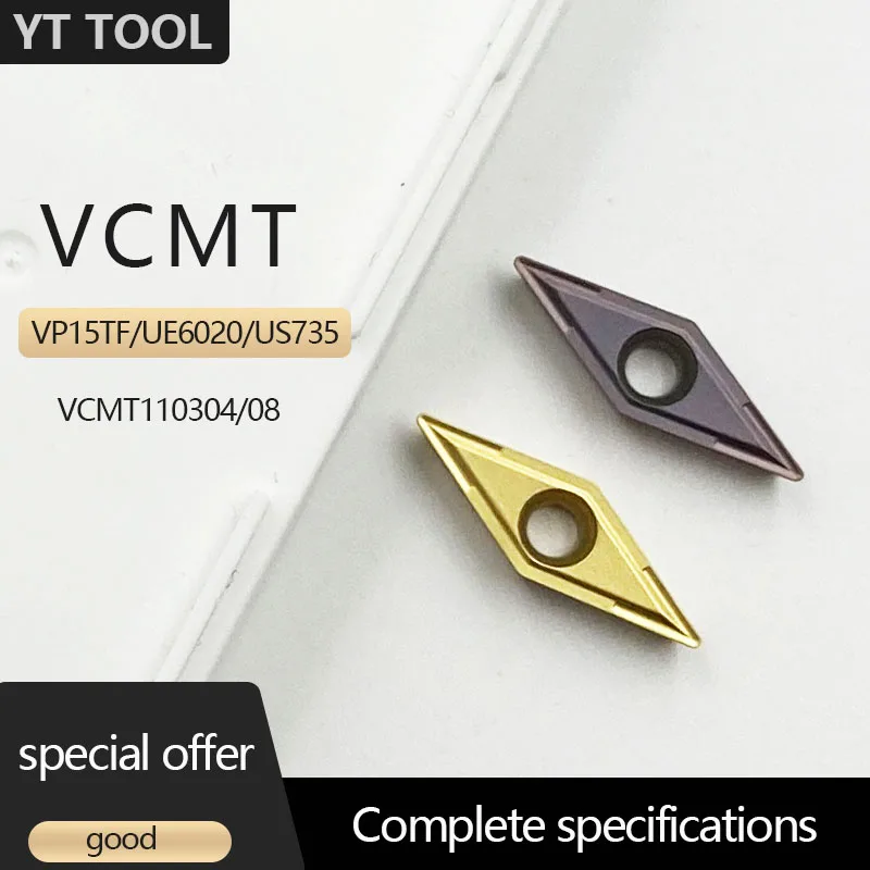 

10 шт. VCMT110304 VP15TF UE6020 US735 Универсальный карбидный лезвие из нержавеющей стали VCMT 110304 карбидный вольфрамовый токарный станок лезвие