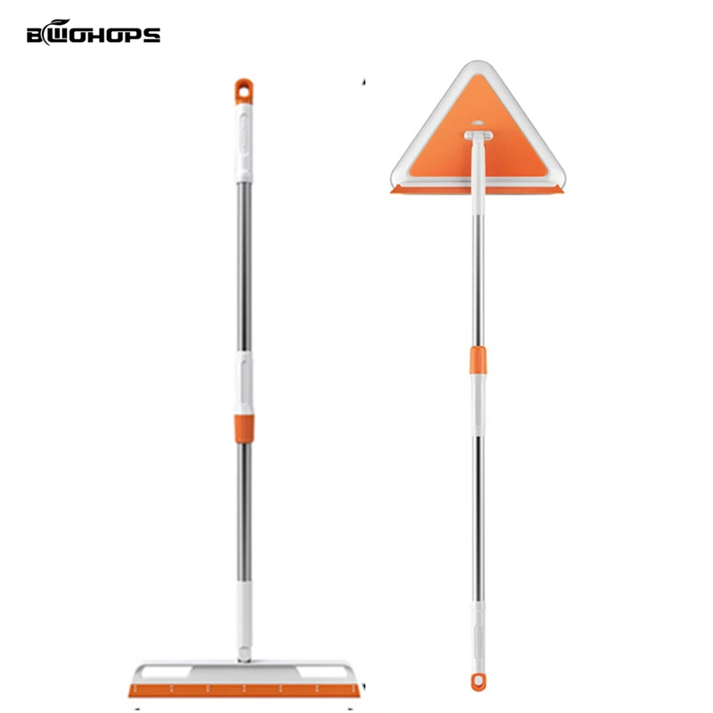 

Telescopic Window Cleaning Brush Magic Silicone Floor Broom Household Tool Toilet Glass Cleaner Triangle Spin Mop Drying Wiper