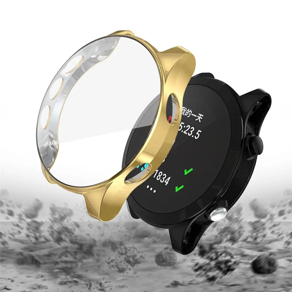 Sarung jam tangan TPU antiguncangan lapis listrik mewah pelindung layar sentuh untuk Garmin Forerunner 935 945