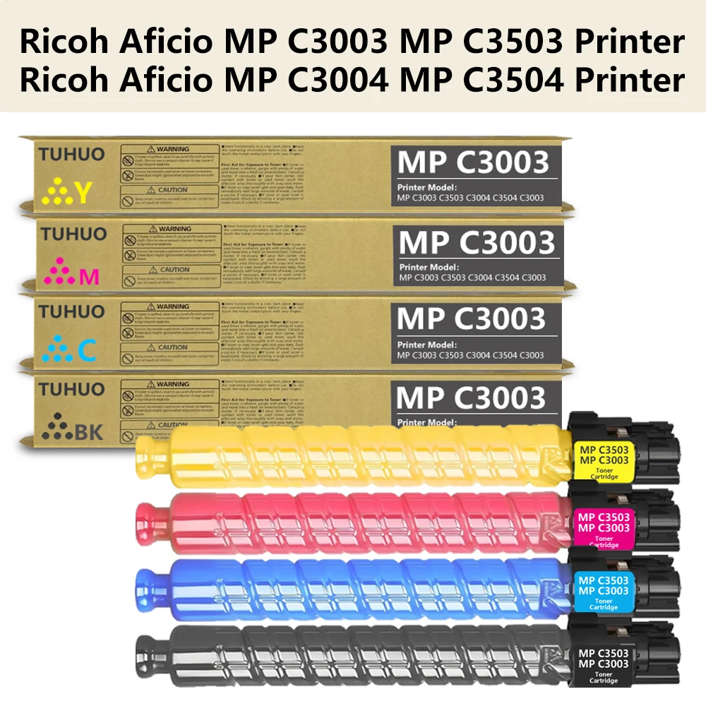 

TUHUO MP C3003 MP C3503 Совместимая замена картриджа с тонером для принтера Ricoh Aficio MP C3003 MP C3503 MP C3004 MP C3504
