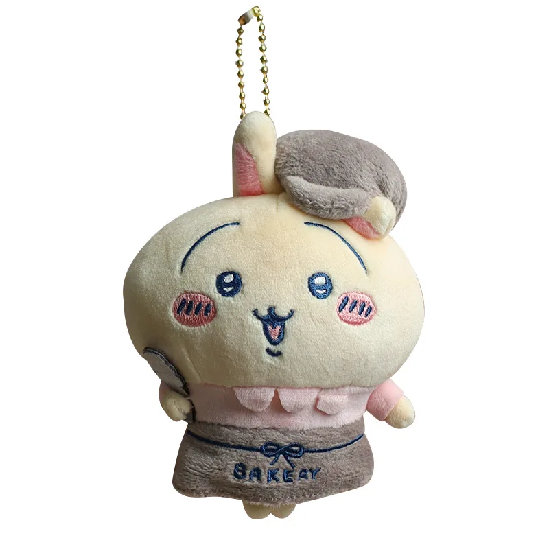 Zelfverdrijvende beer chef-kok pluche pop sleutelhangers anime cartoon hachiware dessert brood sandwich rugverpakking cadeau-accessoires