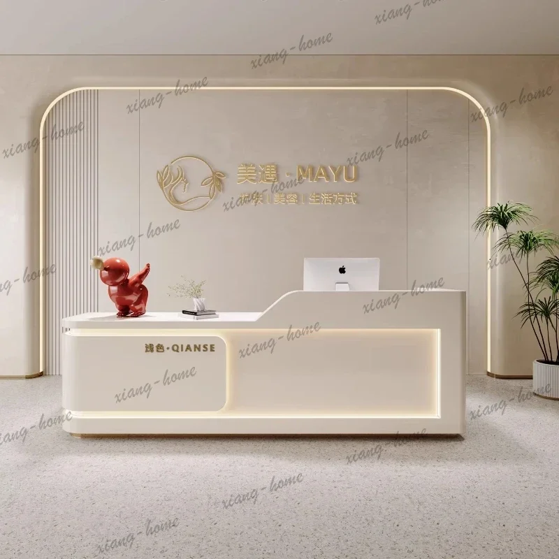 LSCustomized beauty salon desk company reception front desk office desk computer desks reception counter schreibtisch furniture