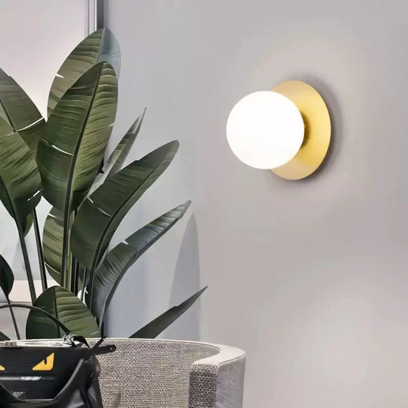 Indoor Bedroom LED Wall Lamps With G9 Base Hard-wired Frosted Glass Ball  LED Wall Lights Wall Sconce Corridor Balcony AC85-265V