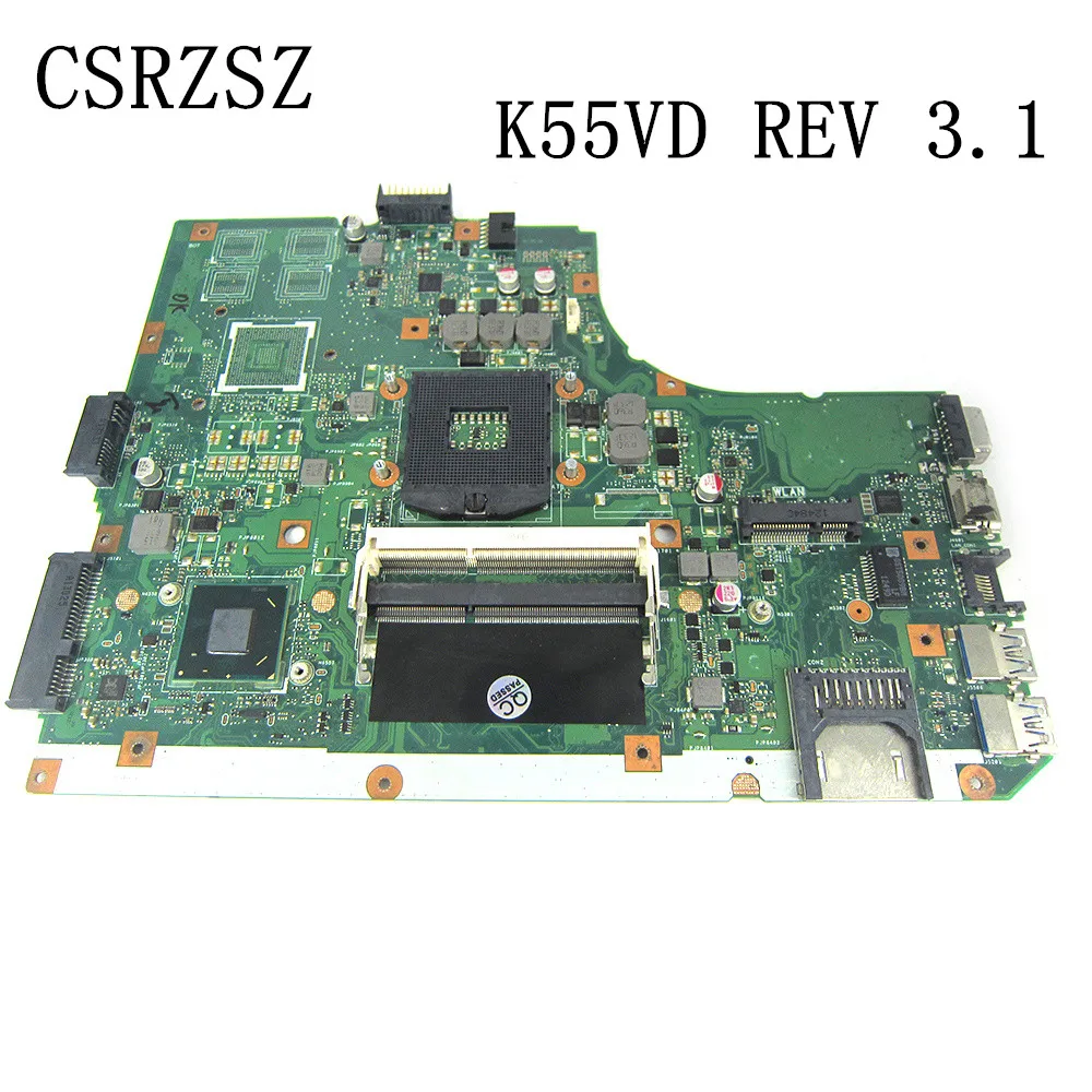 

High quality For ASUS K55VD Laptop motherboard REV 3.1 integrated mainboard Test all functions 100%