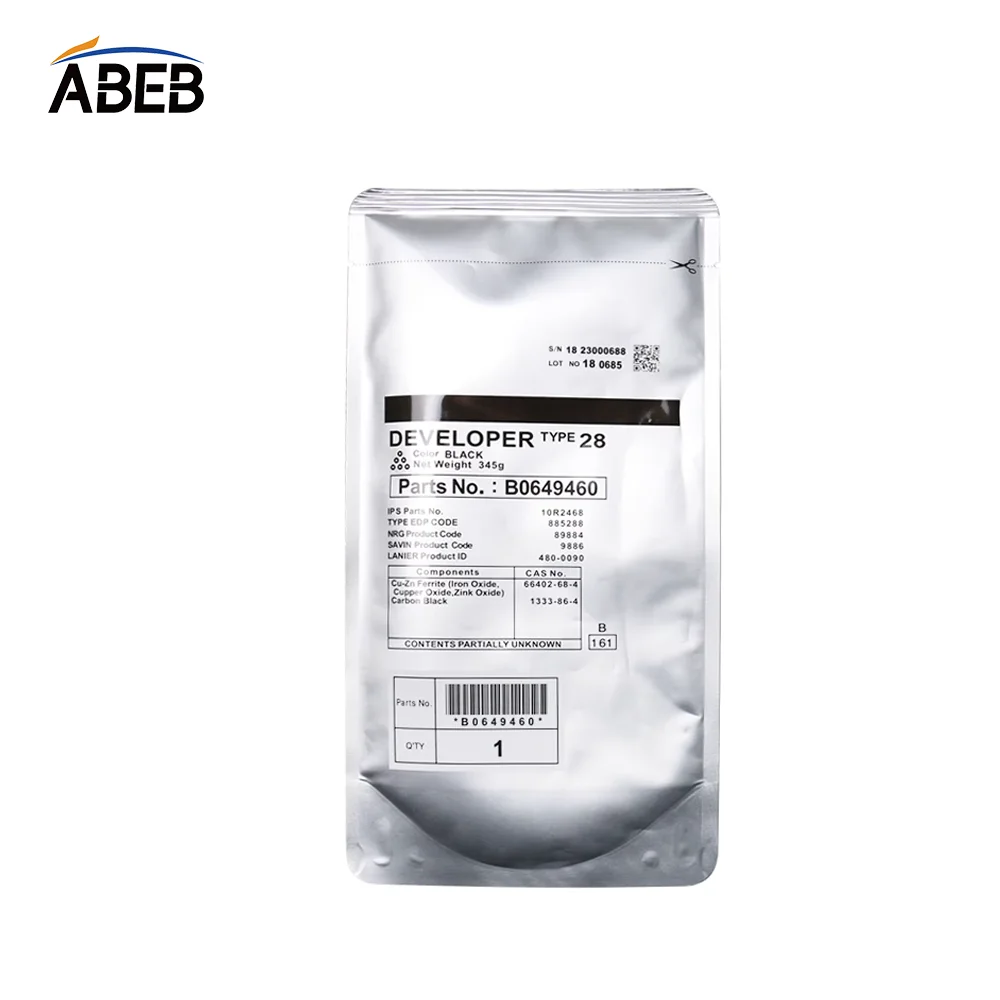 1PCS Type28 Developer Powder For Ricoh MP3053 3352 3353 3025 2352 3053 High Compatible Copier iron Carrier Black 345g/Bag