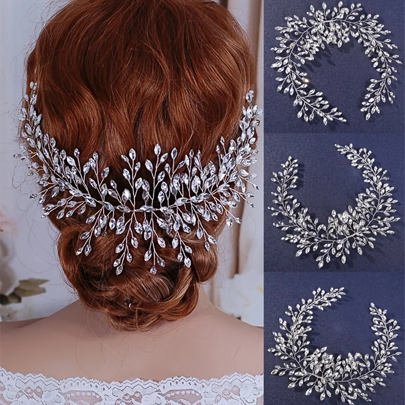 Luxury Crystal Headband Tiara Rhinestone Wedding Hair Vine Band Headband Hairband Bridal Wedding Hair Accessories Jewelry Band