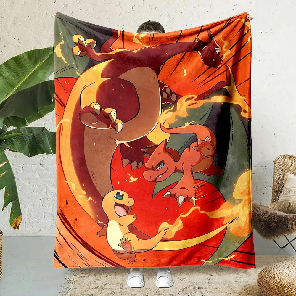 

Плюшевое одеяло 3D P0kemon Charizard Dragon для дивана и кровати, роскошное уютное одеяло, супермягкое, теплое и легкое одеяло для дома и путешествий