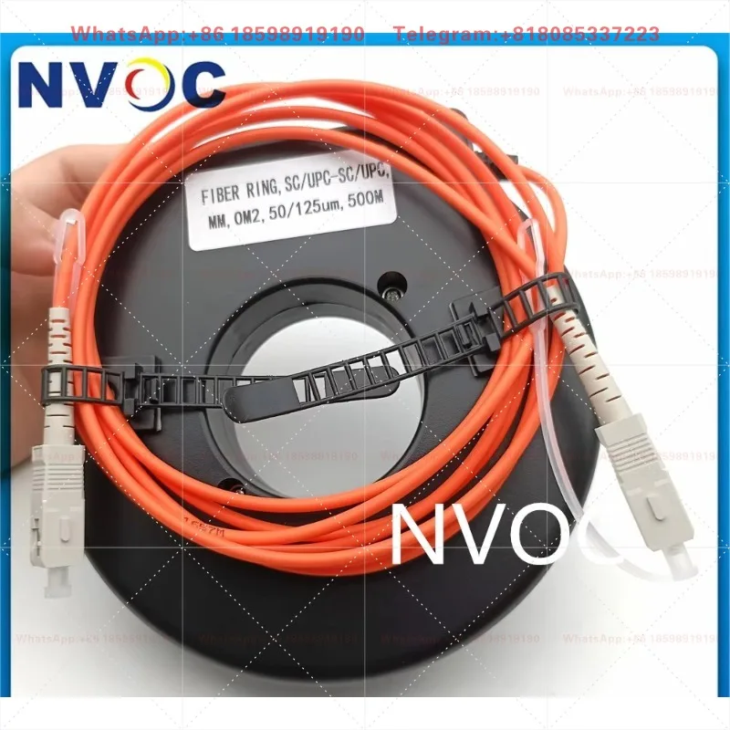 SC/ST/FC/LC UPC MMF Multi Mode OM2 50/125 500M Round OTDR Dead Zone Eliminator Fiber Rings 0.5KM Fibre Optic  Cable Box