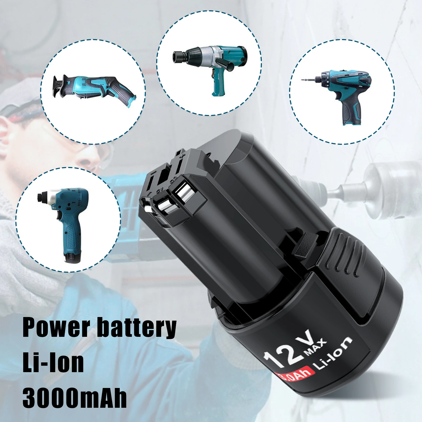Do akumulatora Bosch BAT411 3000mAh 12V Li-ion Zamienny akumulator do elektronarzędzi BAT420 BAT412A BAT413A Akumulator — zdjęcie produktu 6