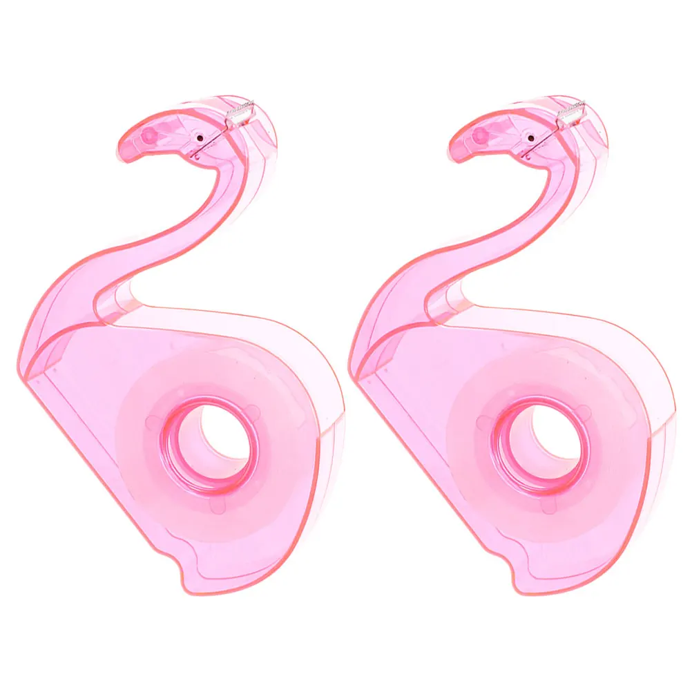 2 Pcs Tape Dispenser Plastic Office Handbook Masking Handheld Packing Desktop