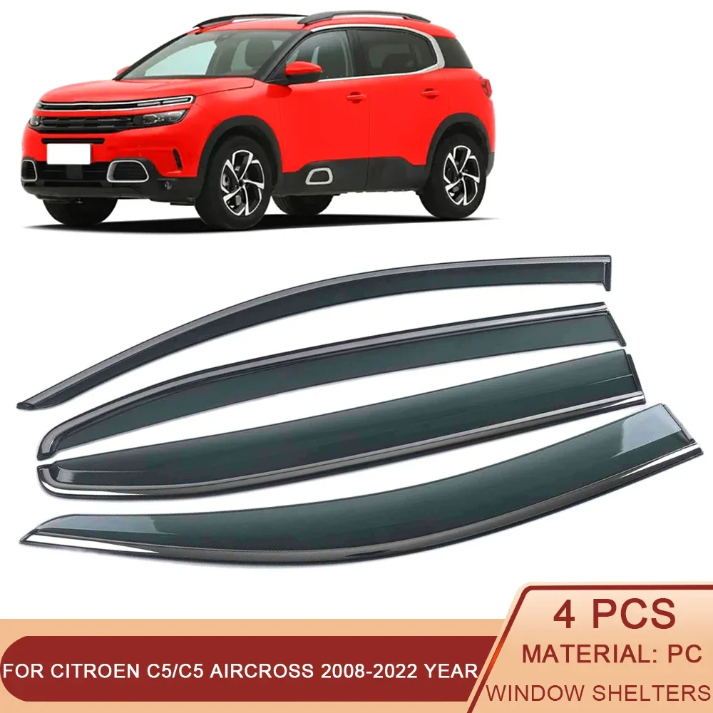 

For Citroen C5/C5 AIRCROSS 2008-2022 Car Window Sun Rain Shade Visor Shield Shelter Protector Cover Exterior Accessories