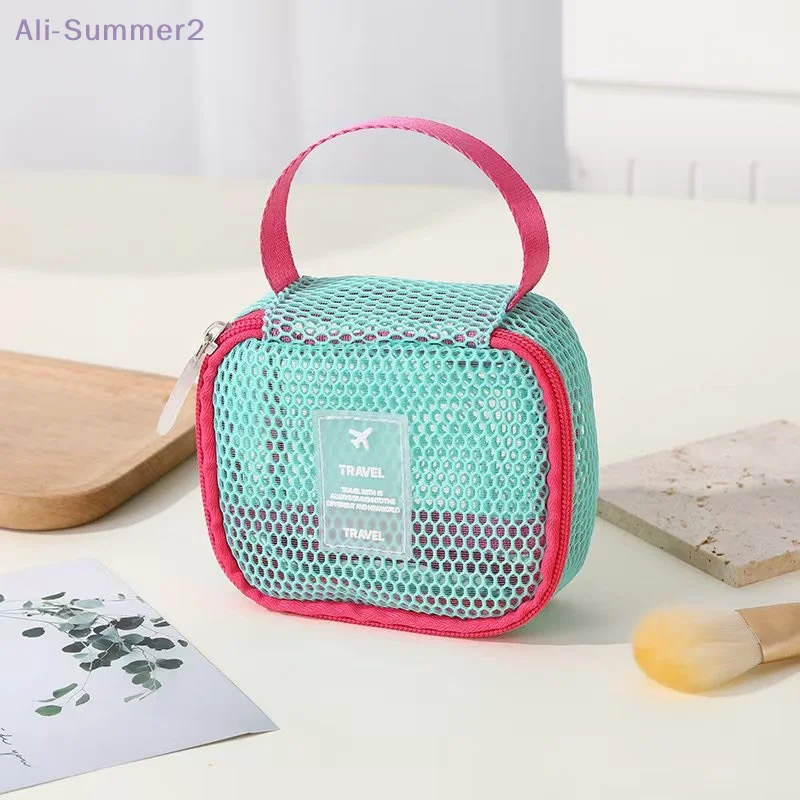 

Small Capacity Key Bags Transparent Cosmetic Bag Square Mesh Storage Pouch Mini Zipper Coin Purse Mini Wash Bag Stationery Case