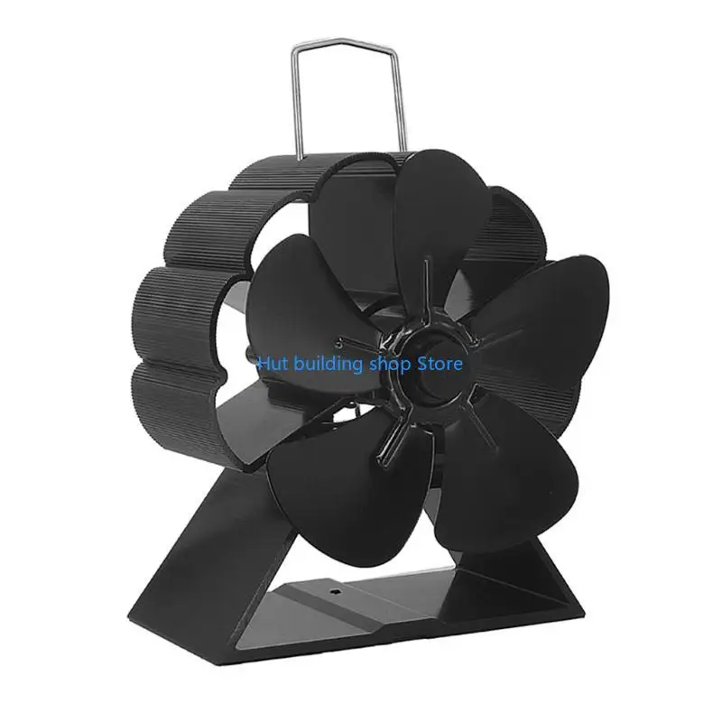 

T21C Heat Powered Fan with Thermometer Stove Fan for Wood Stove Fireplace Fan
