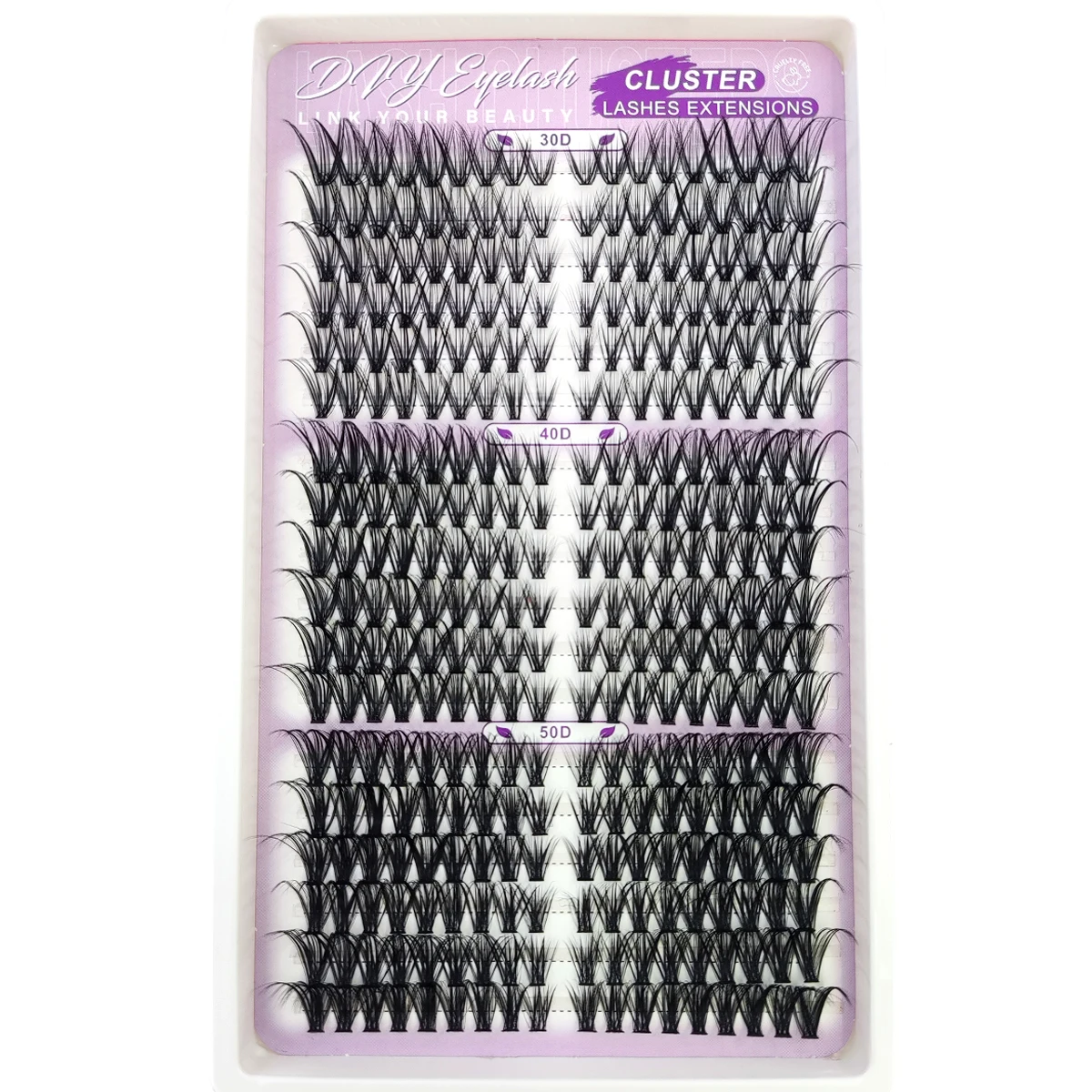 30-100D extensión de pestañas gruesas y esponjosas independiente 18 filas paquete de pestañas esponjosas de ojo de gato paquete de pestañas gruesas y rizadas