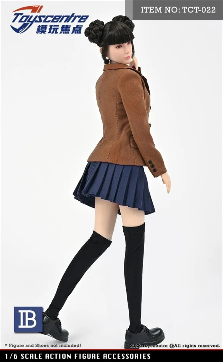 Spielzeug zentrum 1/6 Maßstab TCT-022 Schule jk Uniform weibliches Anzug hemd Falten rock Set Modell fit 12 ''Soldat Action figur Körper