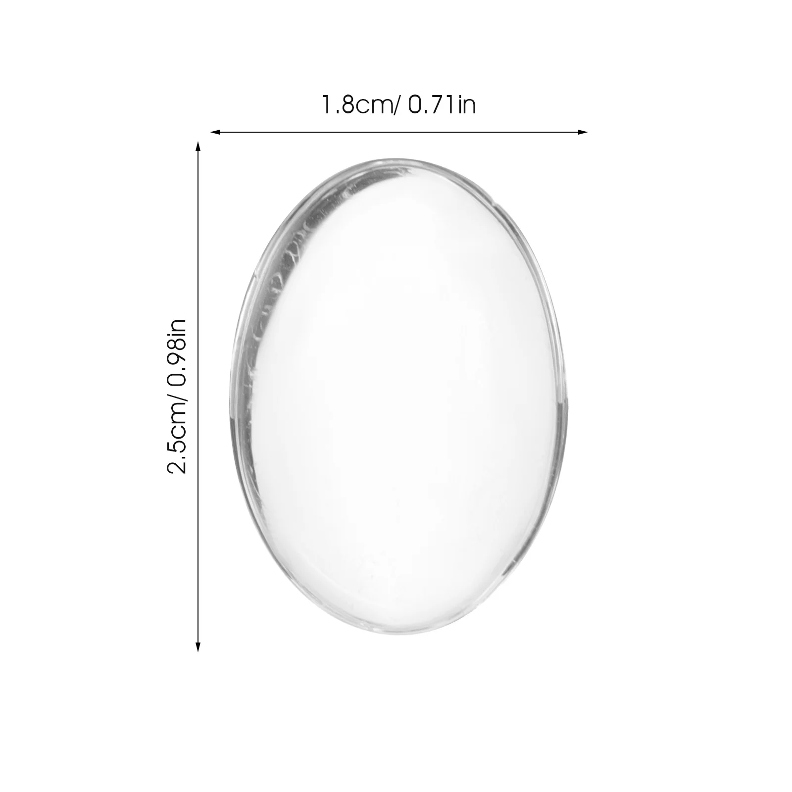 100 pz 18X25 Mm Cabochon In Vetro Per La Produzione di Gioielli Trasparente Cabochon Ovali Fai Da Te Cameo Ciondolo Forniture Artigianali Pietra Decorativa arte