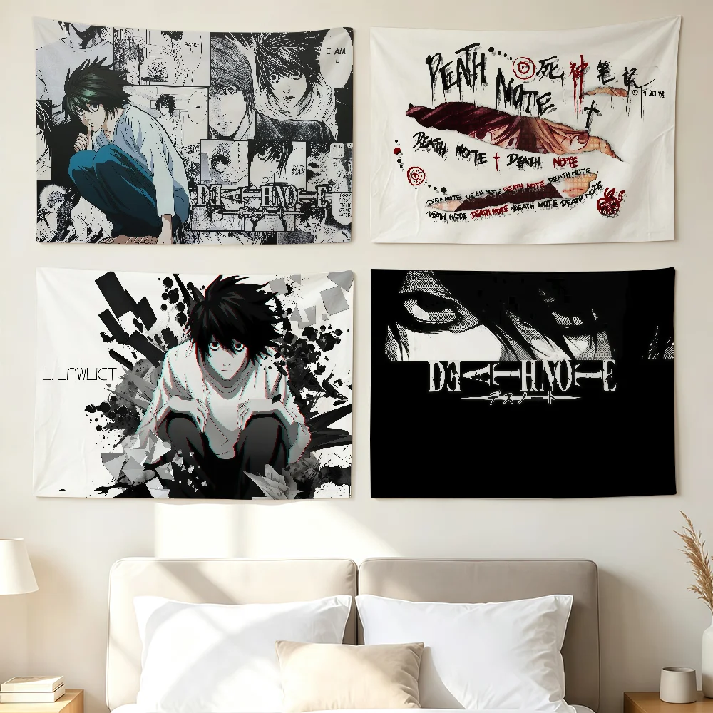ANIME D-Death N-Note Flag Wall Decorations Home Decor Suitable For Living Rooms Bedrooms Dormitories Parties And Holidays