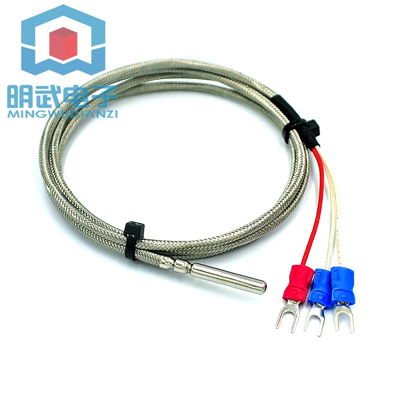 

PT100 fiberglass wire three-wire 1 meter non-waterproof FOR MAX31865 probe wire