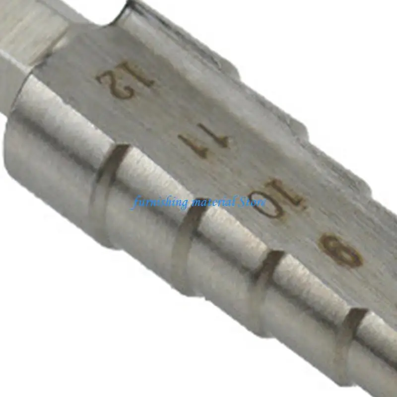 Y5GD Pack of 3 Shank Step Drill Bit for Metal Plastic Drilling Hole Cutter