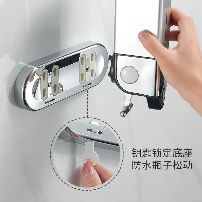 500Ml Square Soap Dispenser Wall Mounted,Manual Shower Shampoo Liquid Dispenser Soap Container,Household Bathroom Accessories