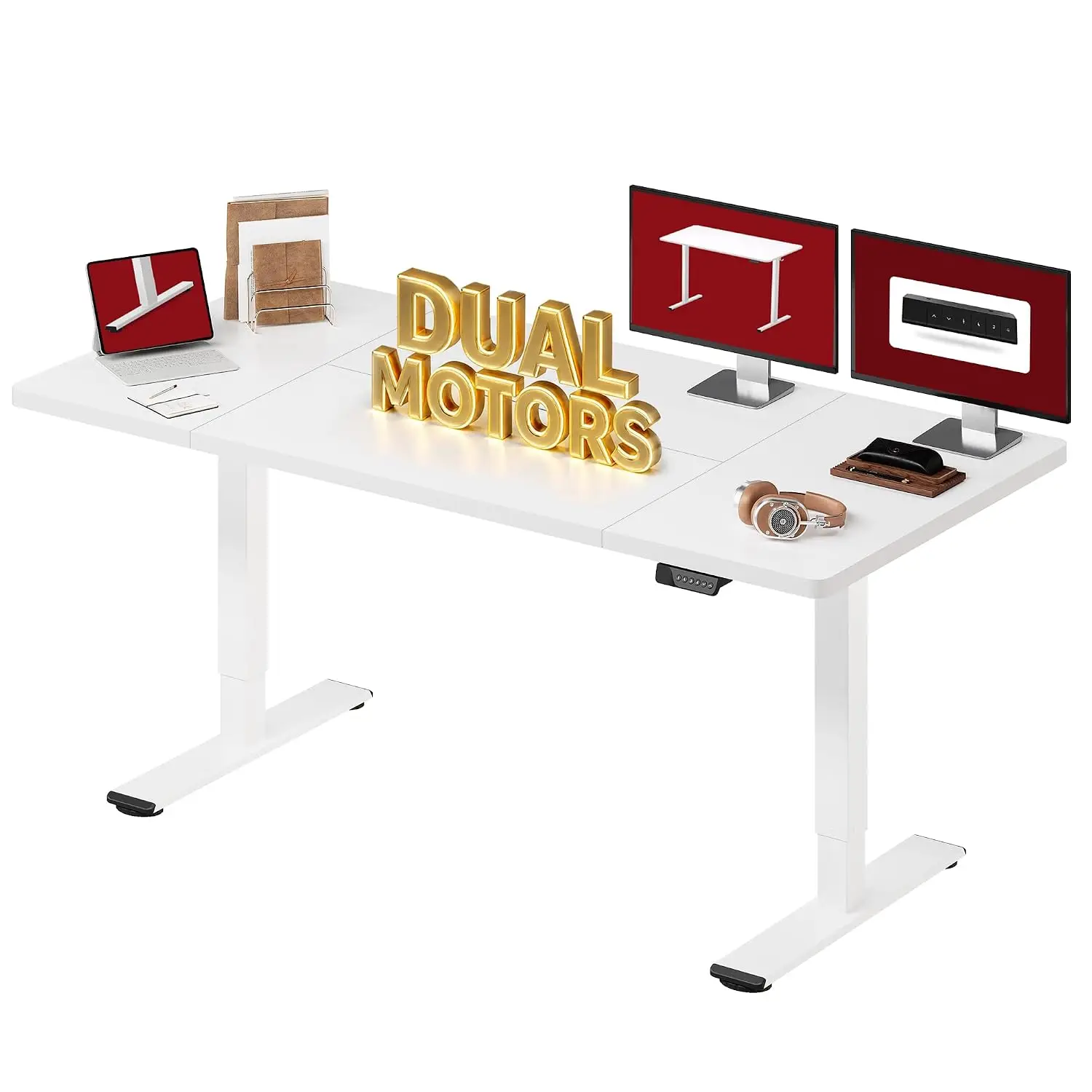 Large Height Adjustable Standing Desk Dual Motor 79x32 Inch Ergonomic Office Home Workstation, Customized