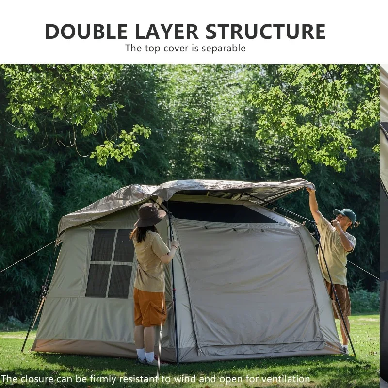 

Палатка Ridge типа в одно касание, титановый клей, защита от солнца, 4-6 человек, уличная автоматическая палатка для кемпинга, семейная палатка