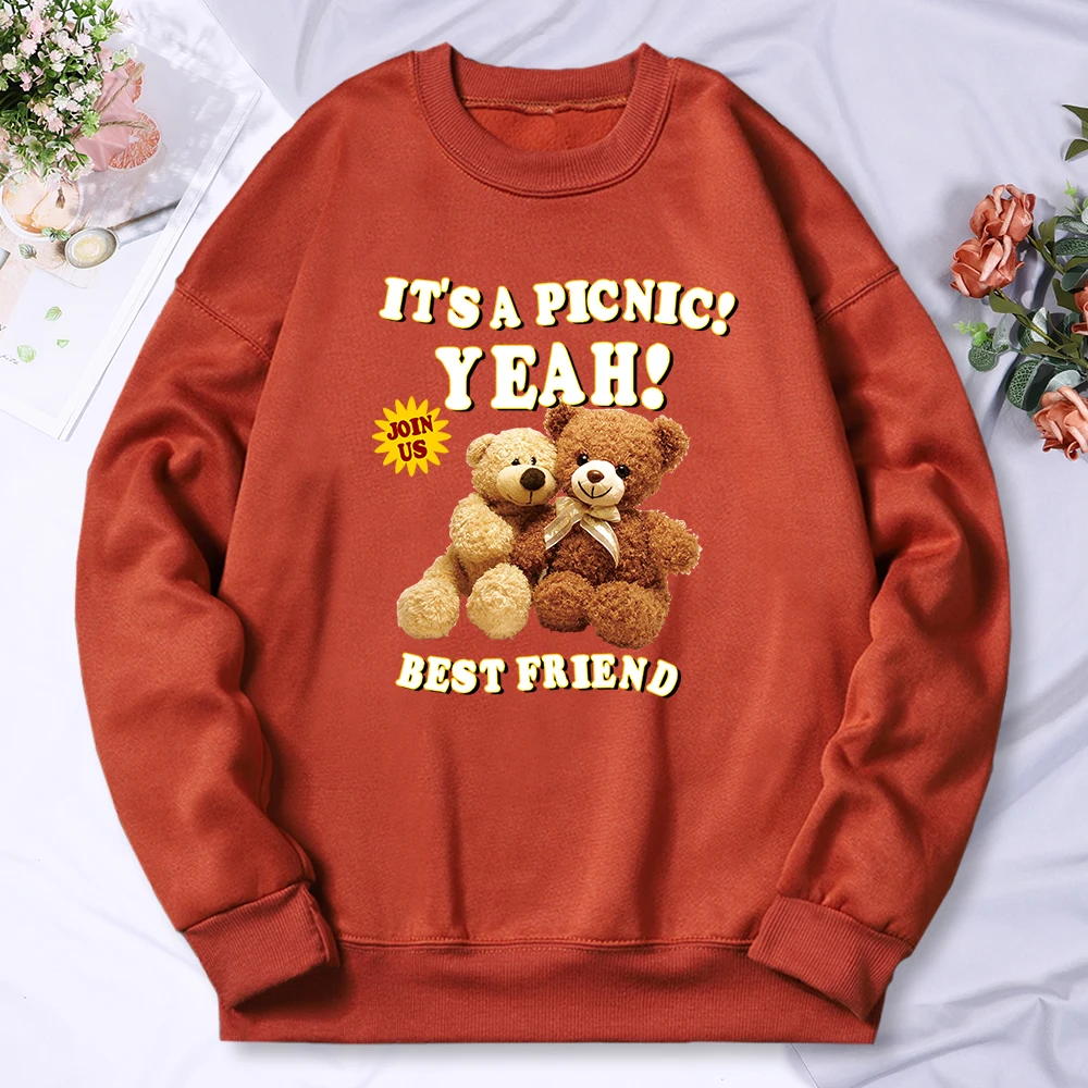 Join Us Best Friends It'S A Pinic Prints Hooded Men Fleece Warm Fit Hoodies Fashion Soft Hoodie Fashion Casual S-Xxl Tops Male