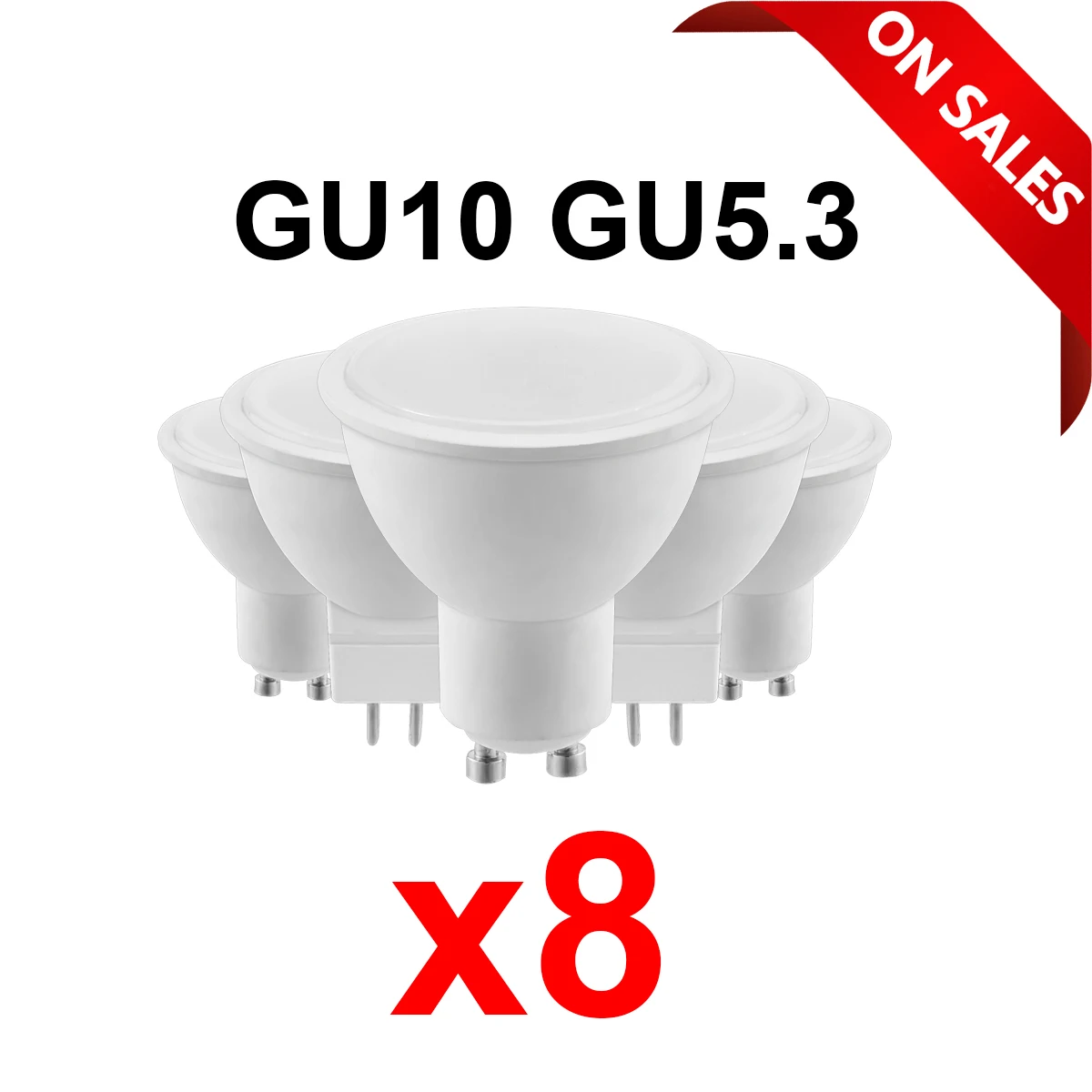 8PCS 220V Led Bulb Gu10 GU5.3  3W-8W Spotlight Warm Cold Light AC120V 220V Indoor Lighting Home Decoration Bombillas living room