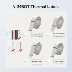 Niimbot D11/D101/D110 Transparent Label Printing Paper Name Sticker Waterproof Self-adhesive Cartoon Label Paper