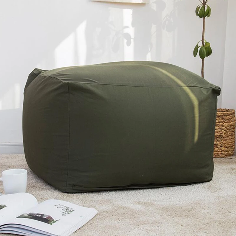 Estilo japonês Unfilled Sofa Cover, Lazy Home Lounge, Bean Bag, Aconchegante Cadeira Única, Pouf Couch, Tatami Decoração da Sala, Macio