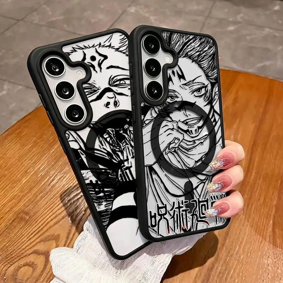 J-Jujutsu K-Kaisen Case for Samsung Galaxy S26 S25 S22 Plus S24 FE Ultra S23 S23+ S24+ S25 S26+ Magnetic Phone Cover