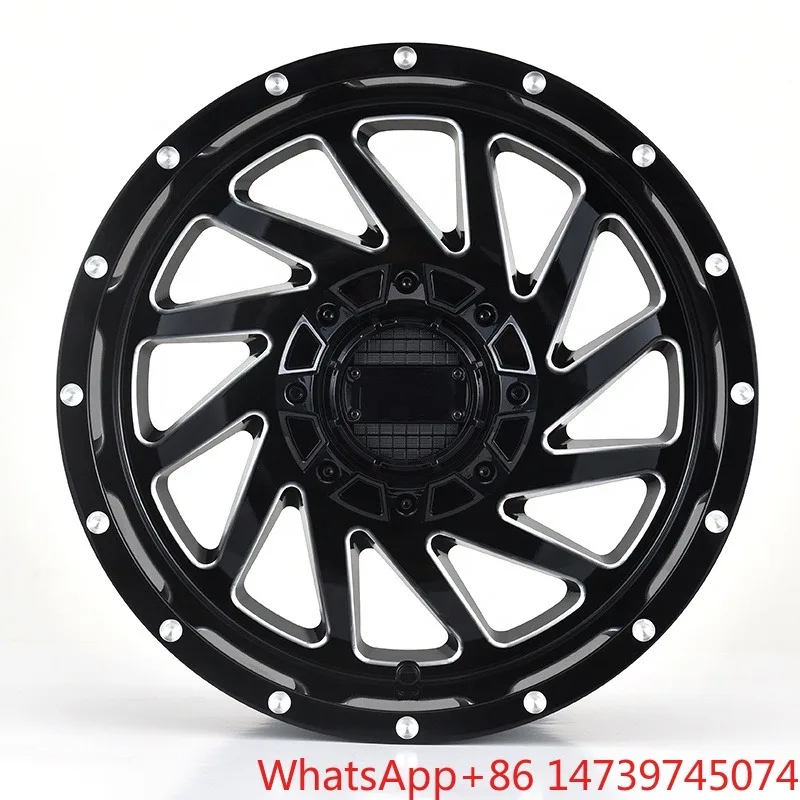 17 Inch 5 Hole Custom Aluminum Alloy Wheel Rims, 114.3-150mm Pitch For Truck Passenger Cars