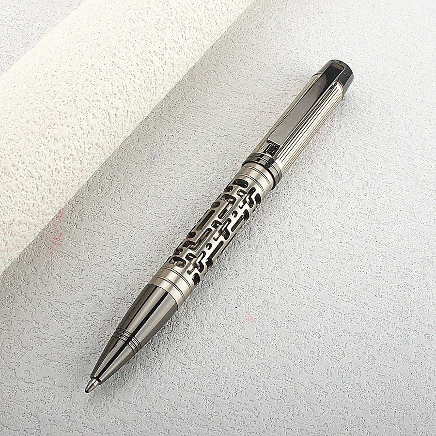 

Высококачественная шариковая ручка для деловых подписей, из нержавеющей стали, со сменным стержнем, канцелярские принадлежности для офиса и школы.