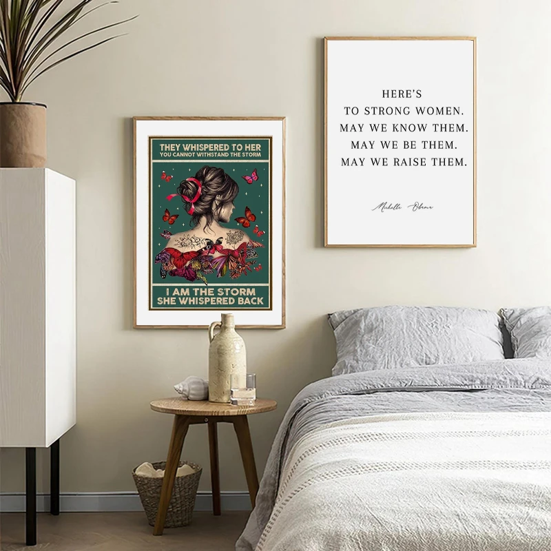 Feminist Art Print Women Empowerment Quote Poster Feminism Wall Art Decoration Canvas Painting Girls Gift Woman Room Decoration