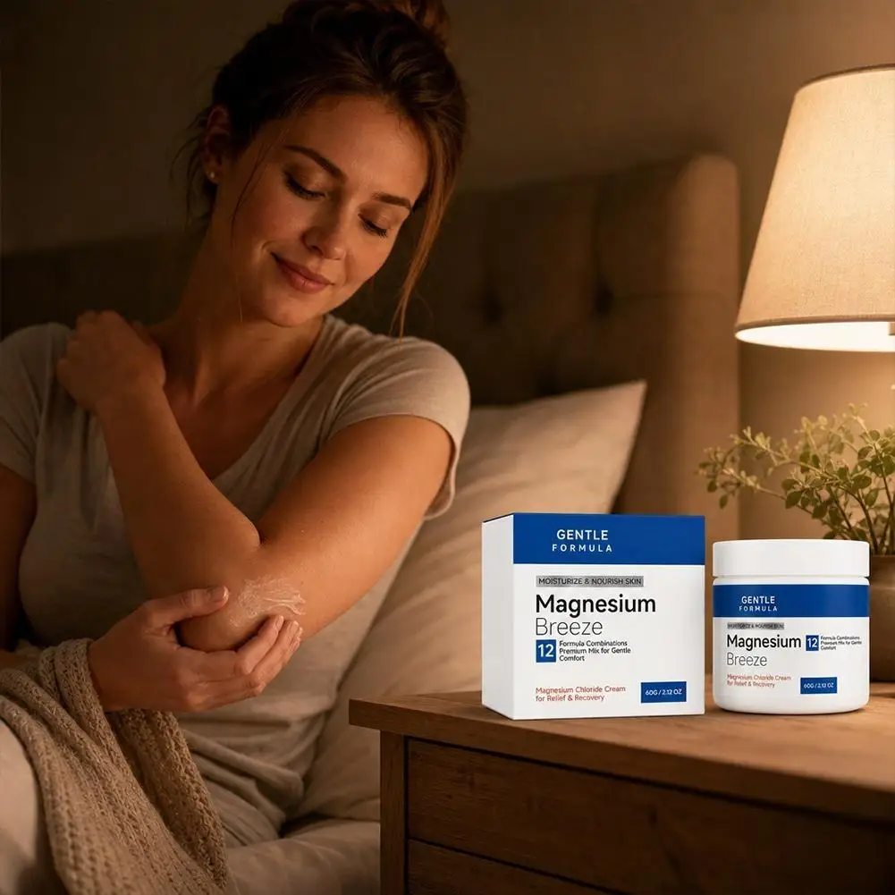 Magnesium Cream for Muscle Joint Massage Magnesium Chloride Body Balm Moisturizing Cream for Dry Skin Elbows Knees Legs