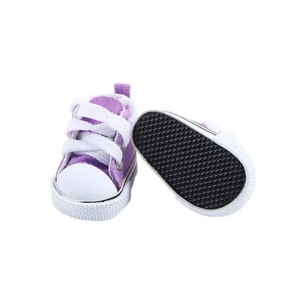 BJD Puppenzubehör 5 cm Schuhe High Top Canvas Sneakers Mode Freizeitschuhe für Puppe BJD Geeignet für 1/6 Puppen