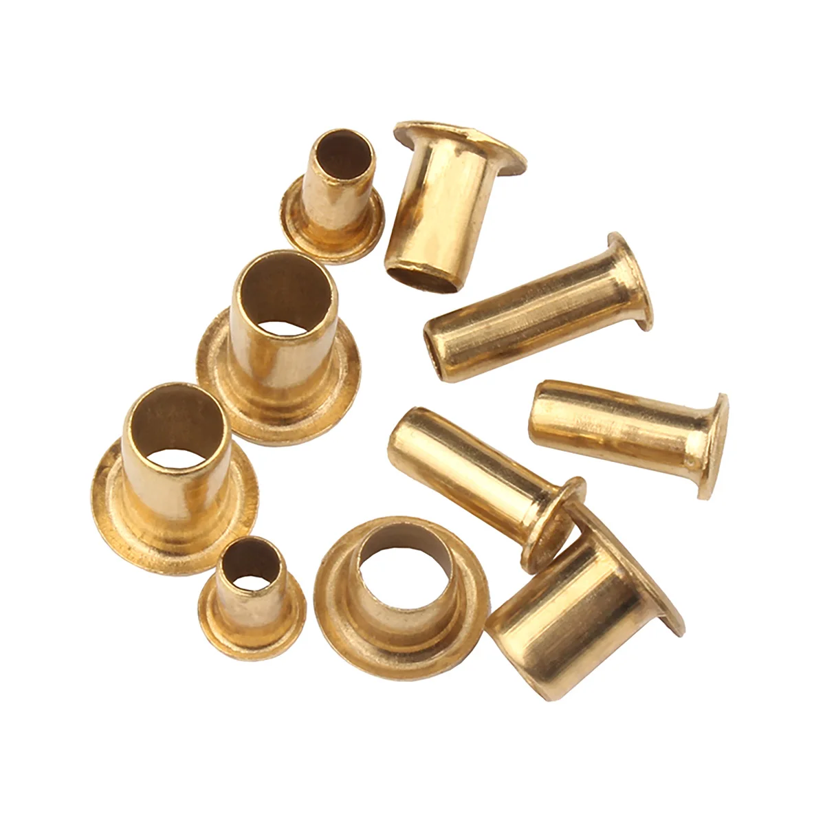 Brass Vias Rivet Nuts Through Hole Rivets Hollow Grommets M0.9-M6