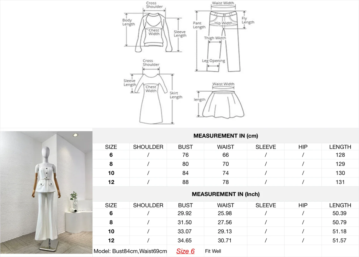 ホワイト ノースリーブ ダイヤモンド ラペル カットアウト ウエスト ミディ ドレス 2025