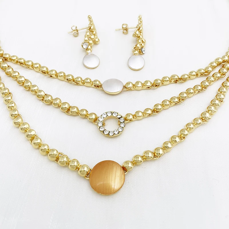 Italian Jewelry Set For Women Luxury Dubai Jewelry Necklace Bracelet Earrings Ring Party Wedding Gift Fashion Jewelry Set image 3